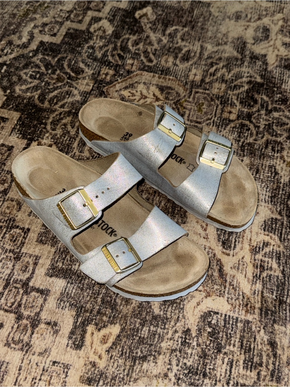 Birkenstock Silver Metallic ArizonaSandals